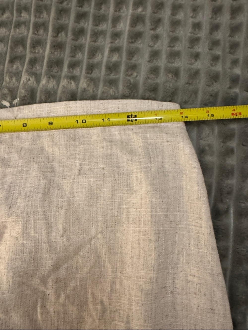 Anthropologie- Paper Heart Neutral Beige linen blend Maxi Skirt with Black Trim - Picture 8 of 11